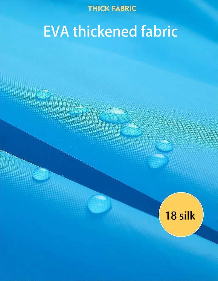 Langer Ganzkörper-Regenmantel für Erwachsene, verdickter EVA-Poncho, langlebig und langlebig, geeignet für Wandern, Radfahren, Outdoor-Aktivitäten usw.