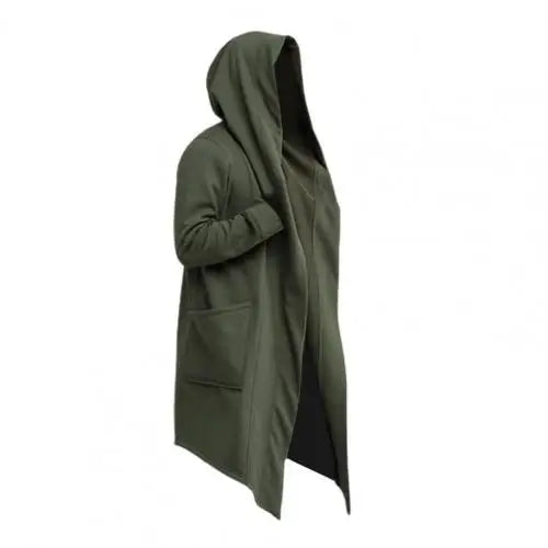 Mode Hoodie Herren Freizeit Coole Lange Männer Jacke Langarm für Filmen Männer Jacke Kostüm Mantel Hoodies Jacke Mantel Mäntel