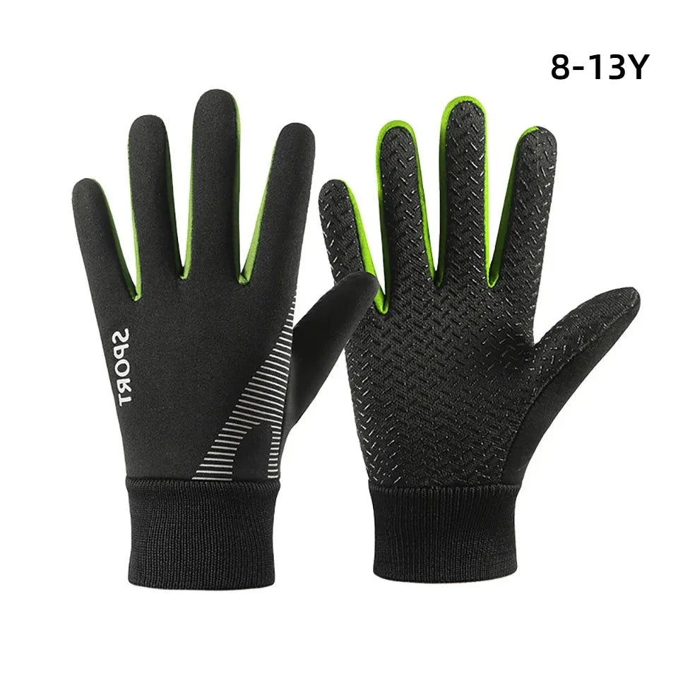 1 Paar warme Winter-Sporthandschuhe für Kinder – wasserabweisende Kinderhandschuhe für kaltes Wetter, Alter 5–13 Jahre, Jungen und Mädchen