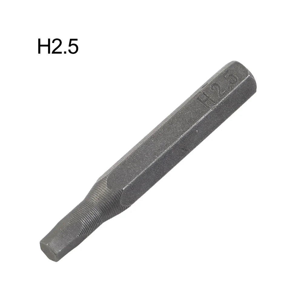 Haushaltsgeräte, Schraubendreher-Bit, Elektrowerkzeuge, kleiner Sechskant, 28 mm Länge, H0,7, H0,9, H1,5, H428 mm, hochfester Stahl
