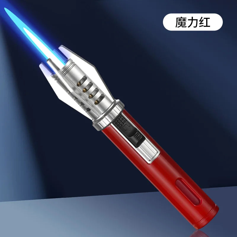 Neue handgehalten Zigarre luftgefüllte Zigarettenanzünder winddicht Butan Camping Moxibustion Zünder Herren Gadget Spritzpistole Großhandel