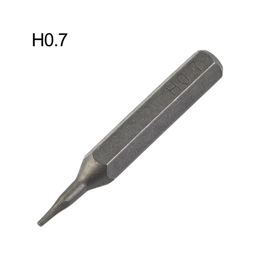 Haushaltsgeräte, Schraubendreher-Bit, Elektrowerkzeuge, kleiner Sechskant, 28 mm Länge, H0,7, H0,9, H1,5, H428 mm, hochfester Stahl
