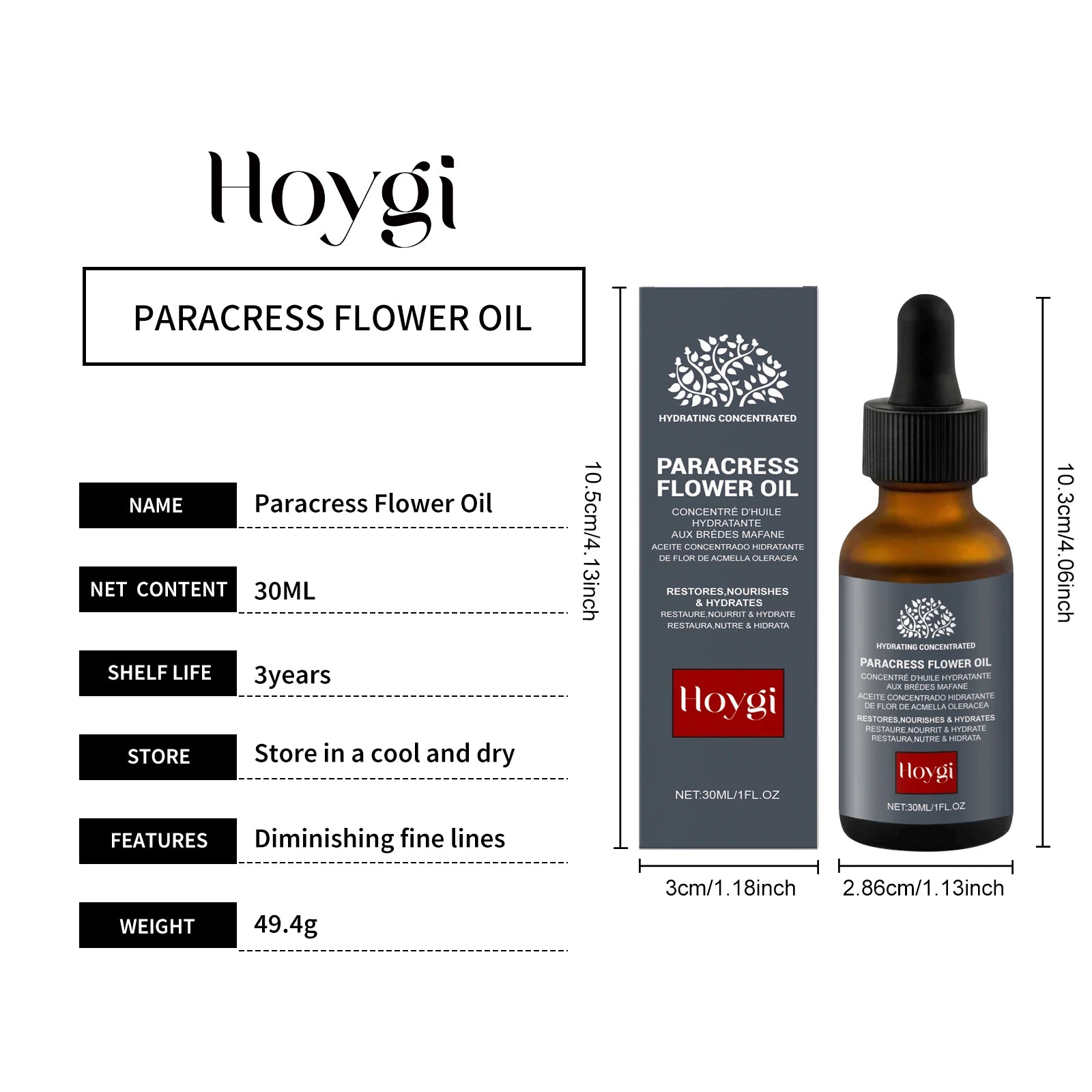 Kollagen-Essenz-Serum mit Parakress-Blumenöl, reduziert feine Linien, verbessert die Hautelastizität, Anti-Aging, leicht, 30 ml
