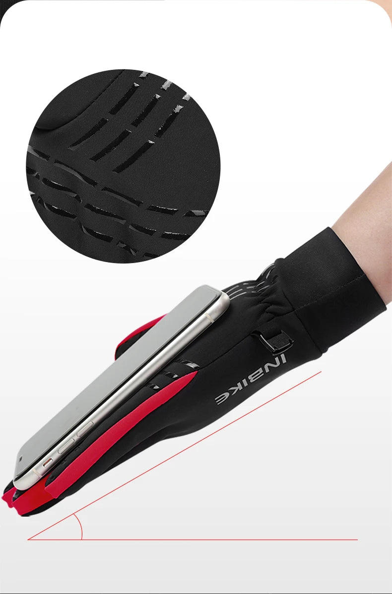 INBIKE Winter-Fahrradhandschuhe für Herren und Damen, warmer Fleece-Fahrradhandschuh zum Reiten, Fahrradhandschuhe, wasserdichtes Touchscreen-Zubehör