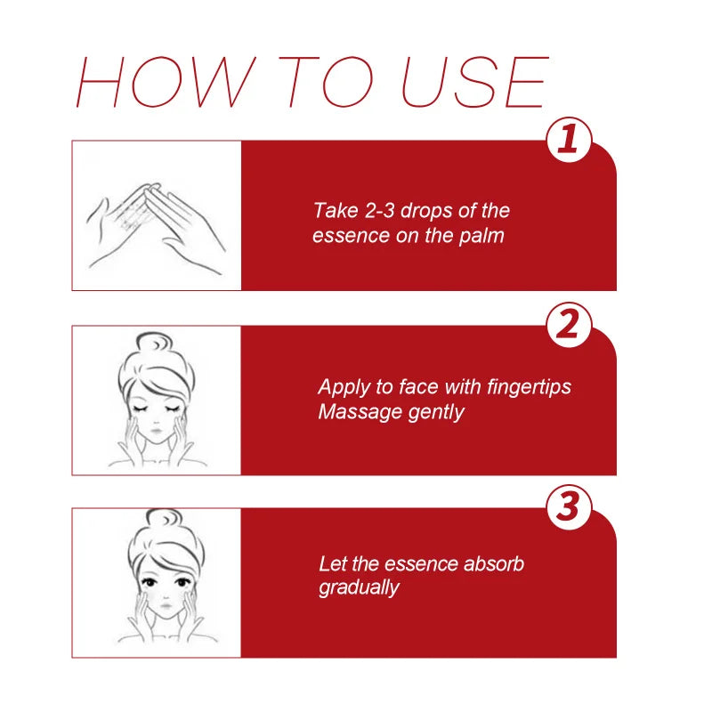 Gesichtspflegeserum, hilft bei der feuchtigkeitsspendenden und feuchtigkeitsspendenden Gesichts- und Augenhaut, auftragen und massieren, nähren und verbessern die Hautpflege