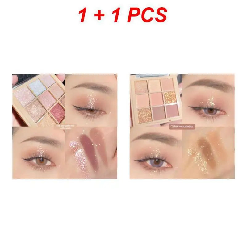 1/2pcs neue neun farbige Lidschatten-Palette Netz rot Live Earth Farbe perlmutt matt Make-up-Sets Maquill age Beauty & Health