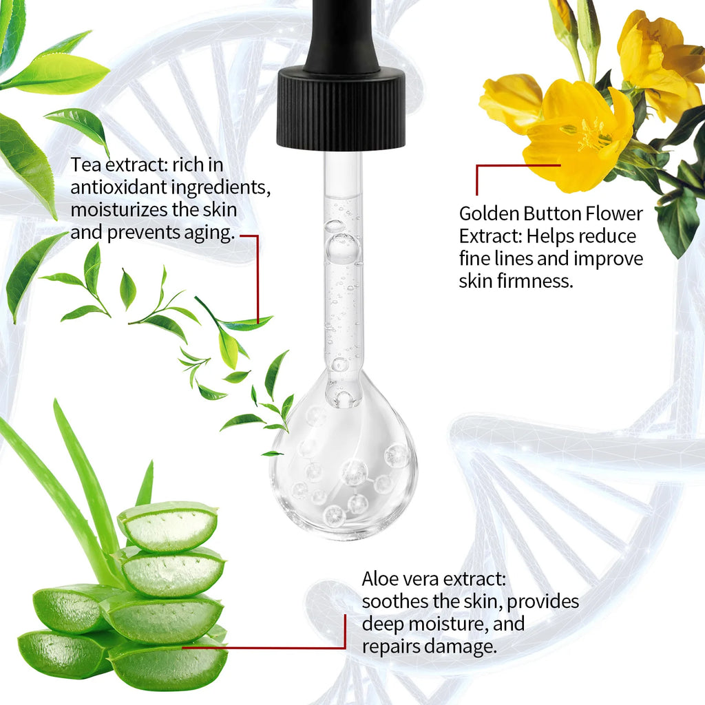 Kollagen-Essenz-Serum mit Parakress-Blumenöl, reduziert feine Linien, verbessert die Hautelastizität, Anti-Aging, leicht, 30 ml