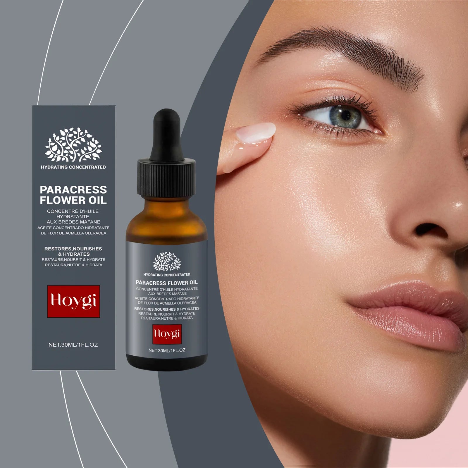 Kollagen-Essenz-Serum mit Parakress-Blumenöl, reduziert feine Linien, verbessert die Hautelastizität, Anti-Aging, leicht, 30 ml