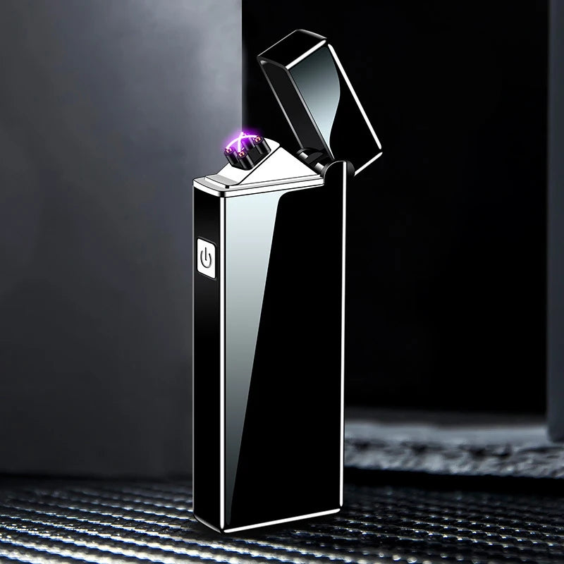 Mini-Elektrofeuerzeug, USB wiederaufladbar, Dual Arc, winddicht, Küchenfeuerzeug, Plasma-Rauch-Zubehör, Weihnachten, Halloween-Geschenk, Neu