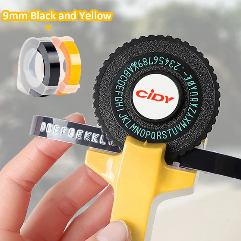 C101 3D-Prägung Schreibmaschine Etikettiermaschine Manueller Etikettierer Kompatible Dymo Druckeretiketten für Dymo 1296 Etikettenherstellung