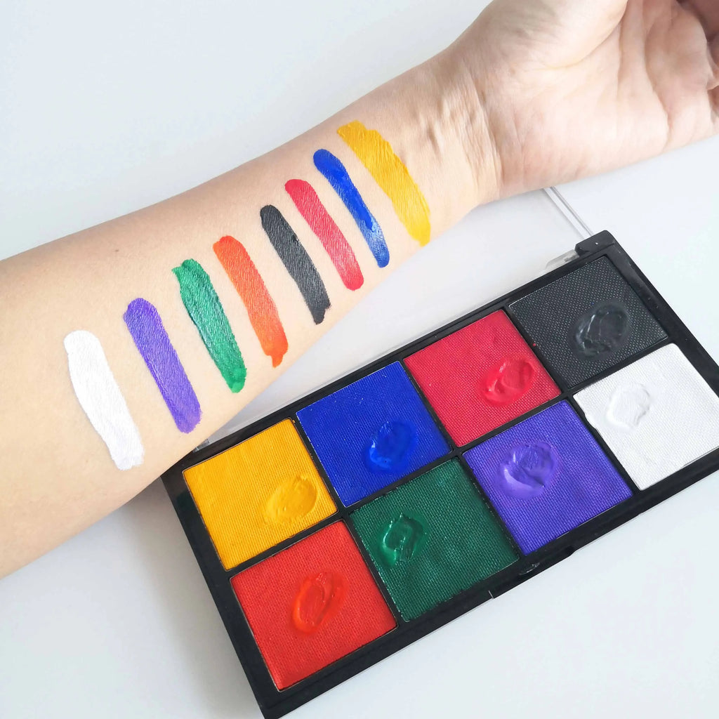 Anpassung 8-Farben-Gesichtskörpermalerei akzeptieren Mikro-Make-up-Paletten