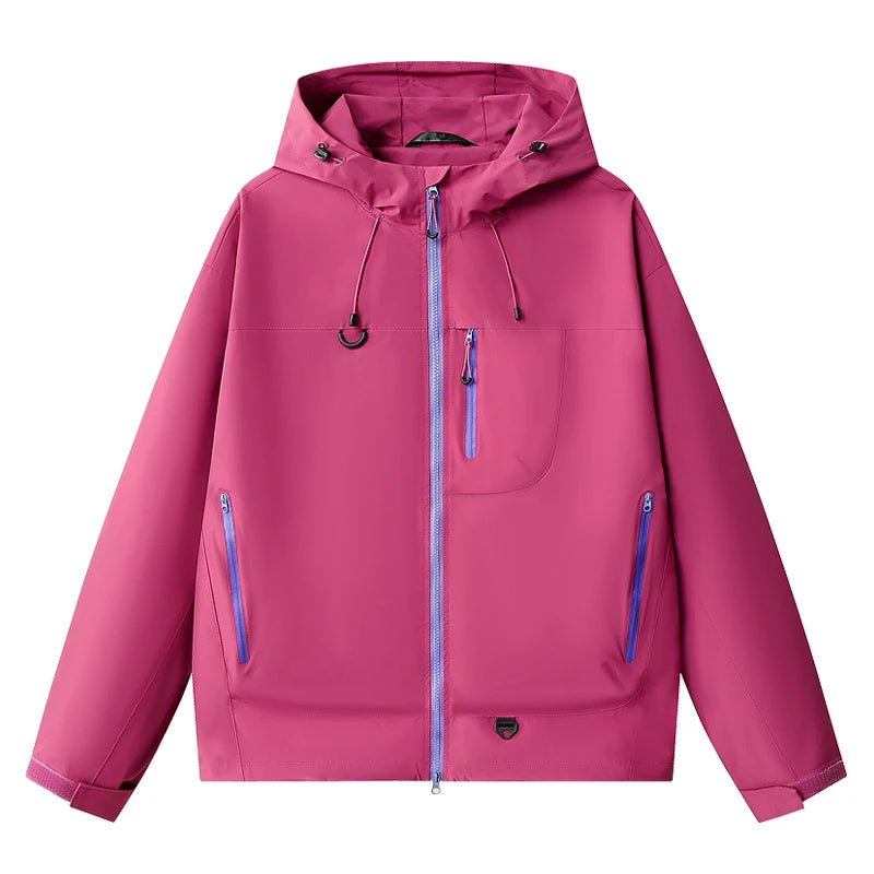 Wasserdichte Regenjacke für Herren, Herbst, leicht, mit Kapuze, Outdoor-Regenmantel, Wandern, winddichte Jacke, Klettern, Outdoor-Jacken