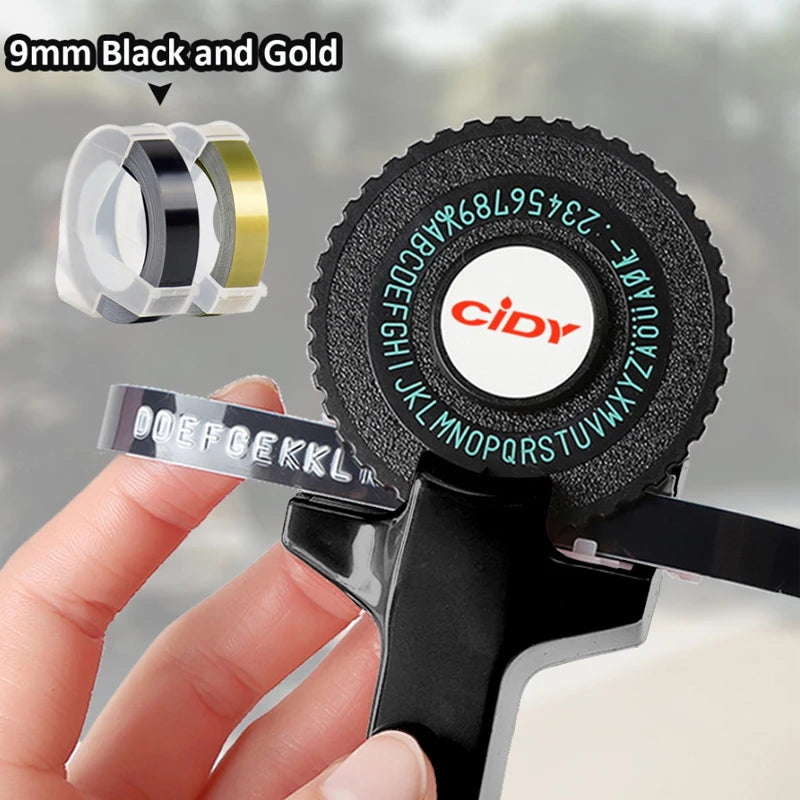 C101 3D-Prägung Schreibmaschine Etikettiermaschine Manueller Etikettierer Kompatible Dymo Druckeretiketten für Dymo 1296 Etikettenherstellung