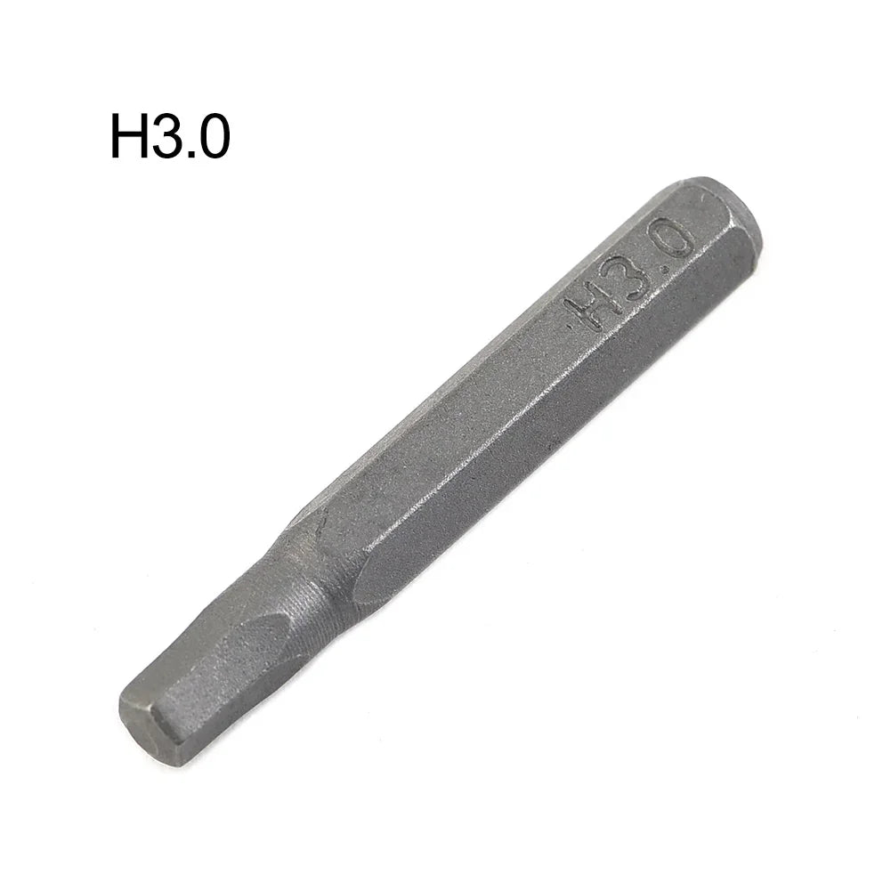 Haushaltsgeräte, Schraubendreher-Bit, Elektrowerkzeuge, kleiner Sechskant, 28 mm Länge, H0,7, H0,9, H1,5, H428 mm, hochfester Stahl