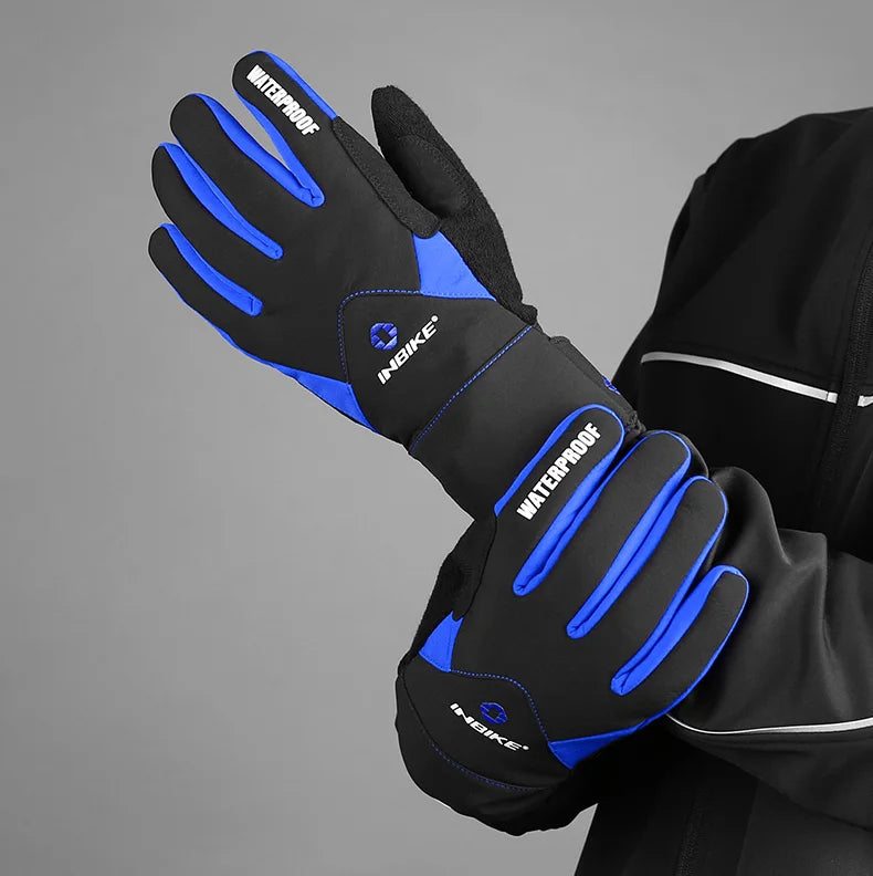 INBIKE Winter-Fahrradhandschuhe für Herren und Damen, warmer Fleece-Fahrradhandschuh zum Reiten, Fahrradhandschuhe, wasserdichtes Touchscreen-Zubehör