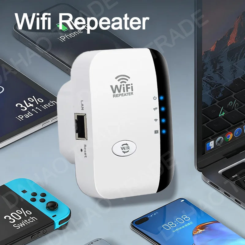 300 m EU UNS Wifi Repeater Drahtlose Signal Verstärker Erweiterte Netzwerk Enhancer Hause Router Durch Die Wand Schlafzimmer Empfangen Bewegen