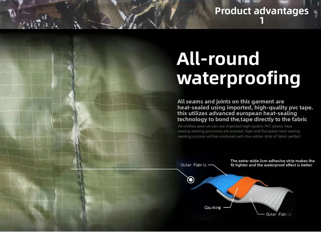 Drei-in-Eins-Tarnmantel, Regenmantel, Outdoor, Radfahren, Wandern, Bergsteigen, Camping, multifunktional, taktisch, wasserdicht...