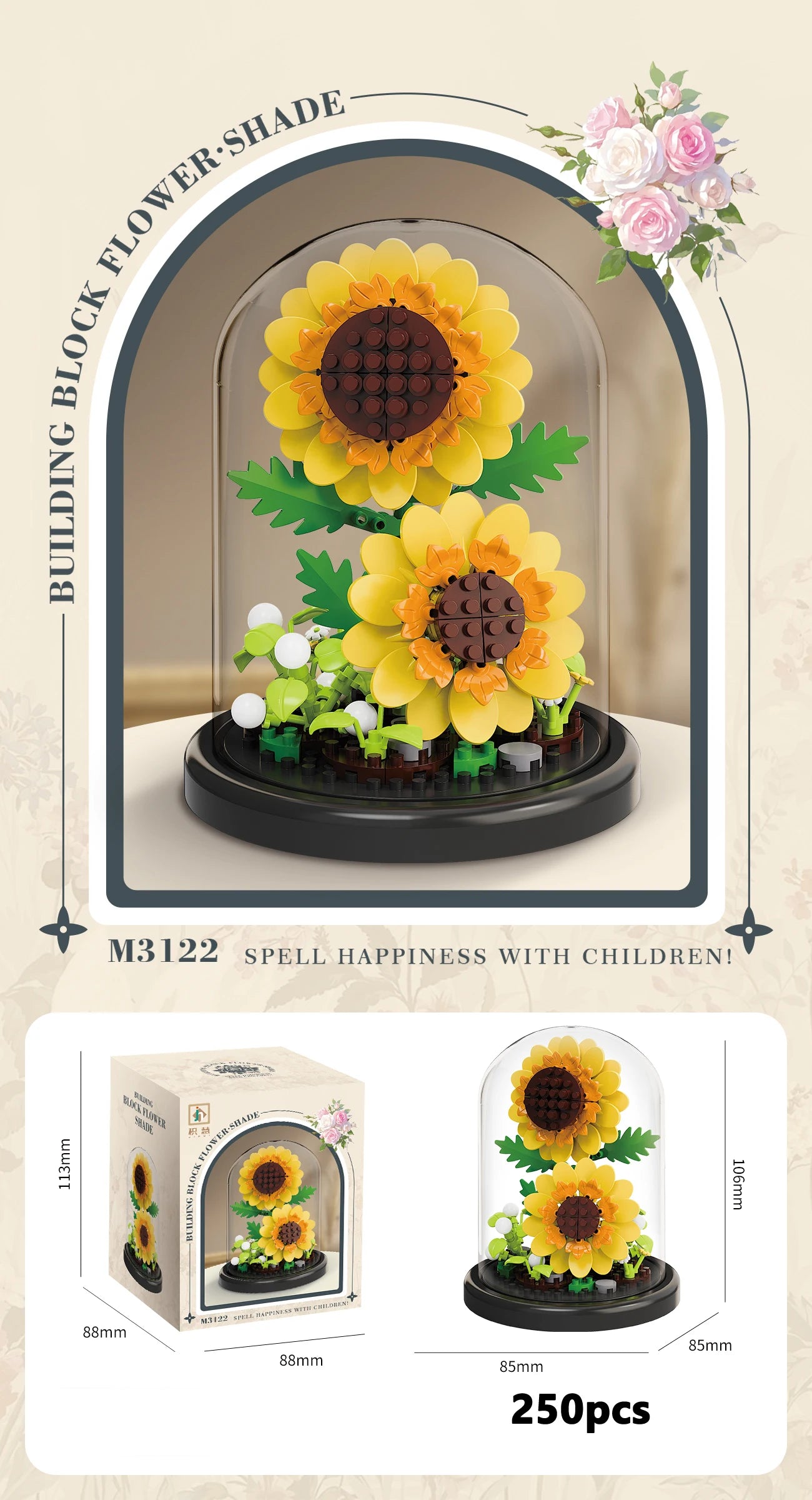 Ewige Blumenstrauß Bonsai Topfpflanze Micro Bausteine Modell Dekoration Puzzle Spielzeug Kinder Geburtstag Weihnachtsgeschenke