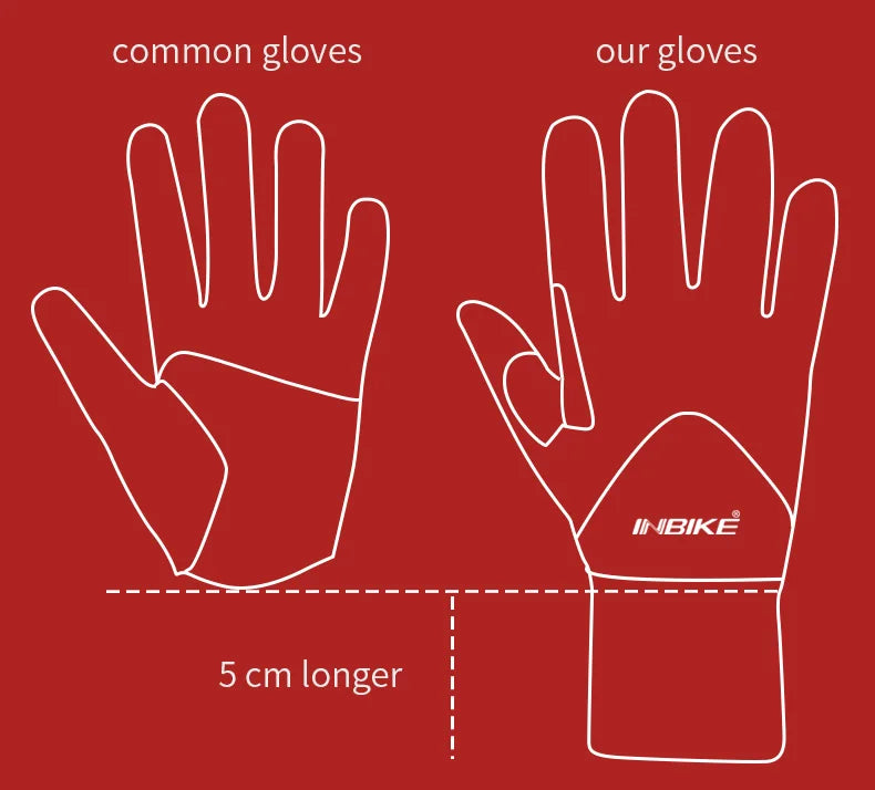 INBIKE Winter-Fahrradhandschuhe für Herren und Damen, warmer Fleece-Fahrradhandschuh zum Reiten, Fahrradhandschuhe, wasserdichtes Touchscreen-Zubehör