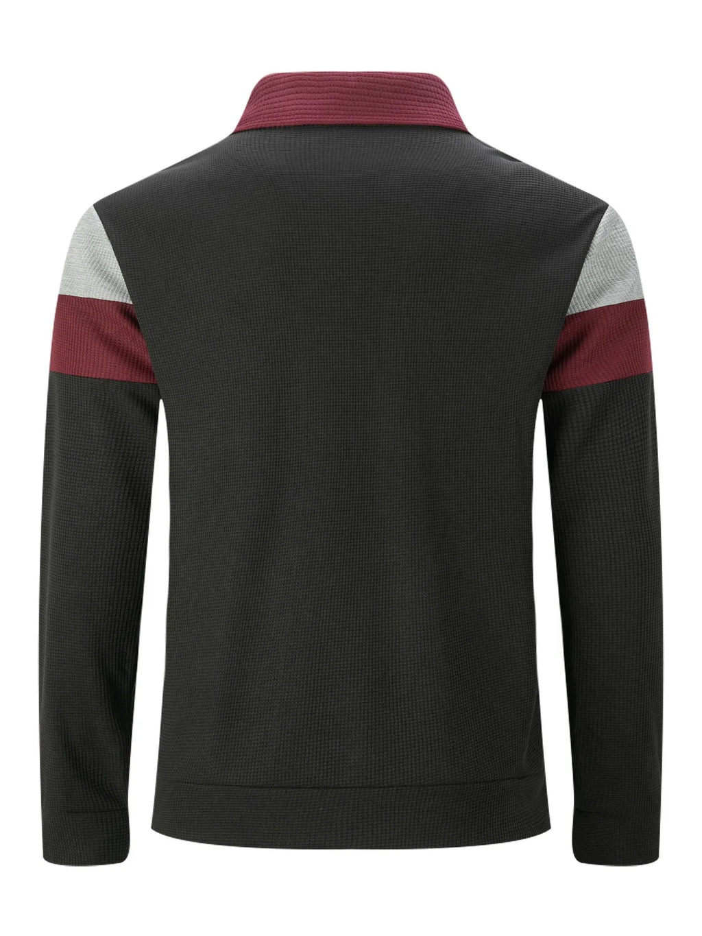 Frühling und Herbst neuer Trend lässige Herrenjacke mit Waffelmuster, mehrfarbiger Reißverschluss-Langarmmantel