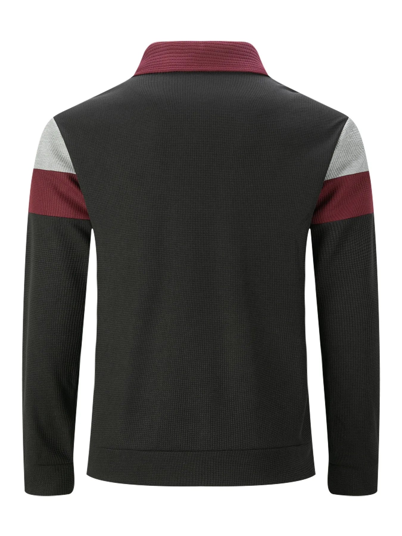 Frühling und Herbst neuer Trend lässige Herrenjacke mit Waffelmuster, mehrfarbiger Reißverschluss-Langarmmantel