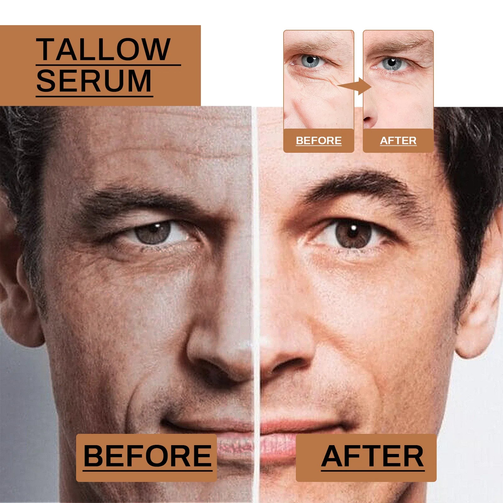 Feuchtigkeitsspendendes Gesichtsserum für Herren, tief feuchtigkeitsspendende, straffende Essenz zur Reduzierung feiner Linien und zur Verbesserung der strahlenden Haut, Anti-Aging-Pflege