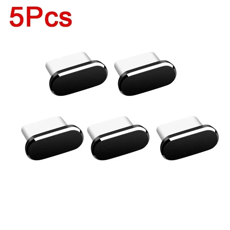 1/5PCS Typ C Metall Staub Stecker Für Samsung Xiaomi Huawei Universal Typ-C Lade Port Schutz Stopper anti-Staub Staubdicht