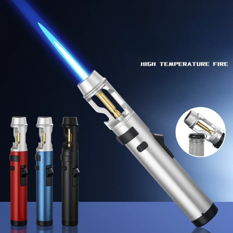 Neue handgehalten Zigarre luftgefüllte Zigarettenanzünder winddicht Butan Camping Moxibustion Zünder Herren Gadget Spritzpistole Großhandel