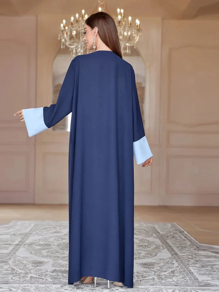 Muslimische Abaya für Frauen mit Schal Eid Langarm Marokko Arab Party kleid lange Robe Vestidos Dubai Abayas bescheidene Kaftan Kleider