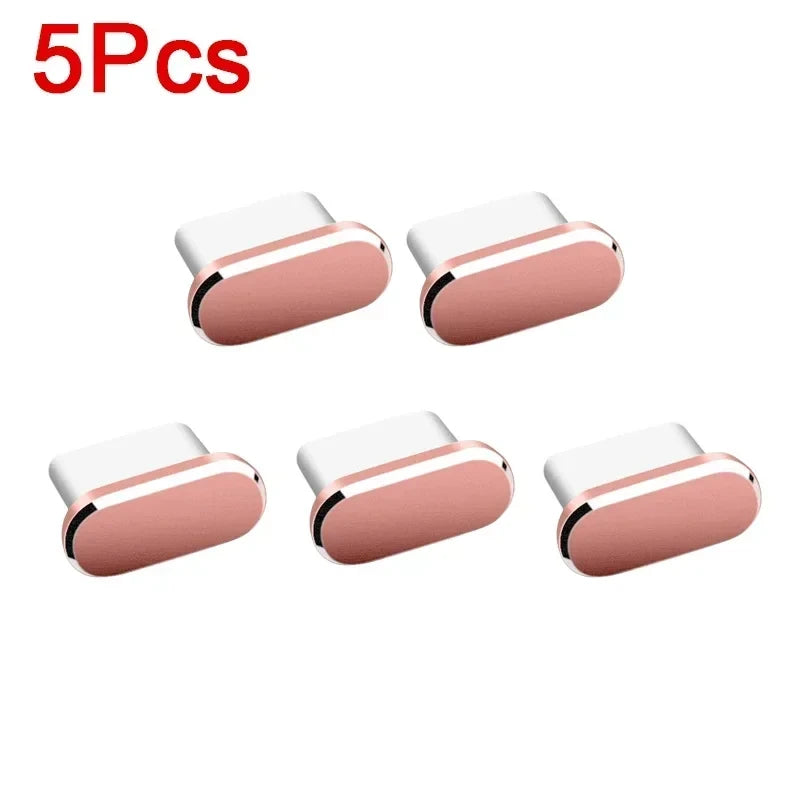 1/5PCS Typ C Metall Staub Stecker Für Samsung Xiaomi Huawei Universal Typ-C Lade Port Schutz Stopper anti-Staub Staubdicht