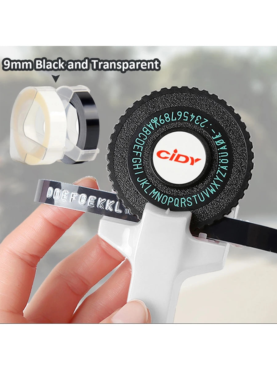 C101 3D-Prägung Schreibmaschine Etikettiermaschine Manueller Etikettierer Kompatible Dymo Druckeretiketten für Dymo 1296 Etikettenherstellung