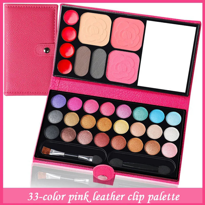 Komplettes Make-up für Anfänger, 33-Farben-Lidschatten-Palette-Set, Make-up für Studenten, Kindertag, Bühnen-Make-up, Kosmetik-Palette, Rouge-Puder