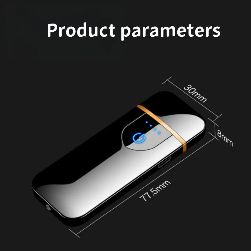 Berührungsempfindliches USB-Lade-Wolframdraht-Feuerzeug für den Außenbereich, winddicht, elektrisch, flammenlos, Spule, Zigarettenanzünder als Geschenk für Männer