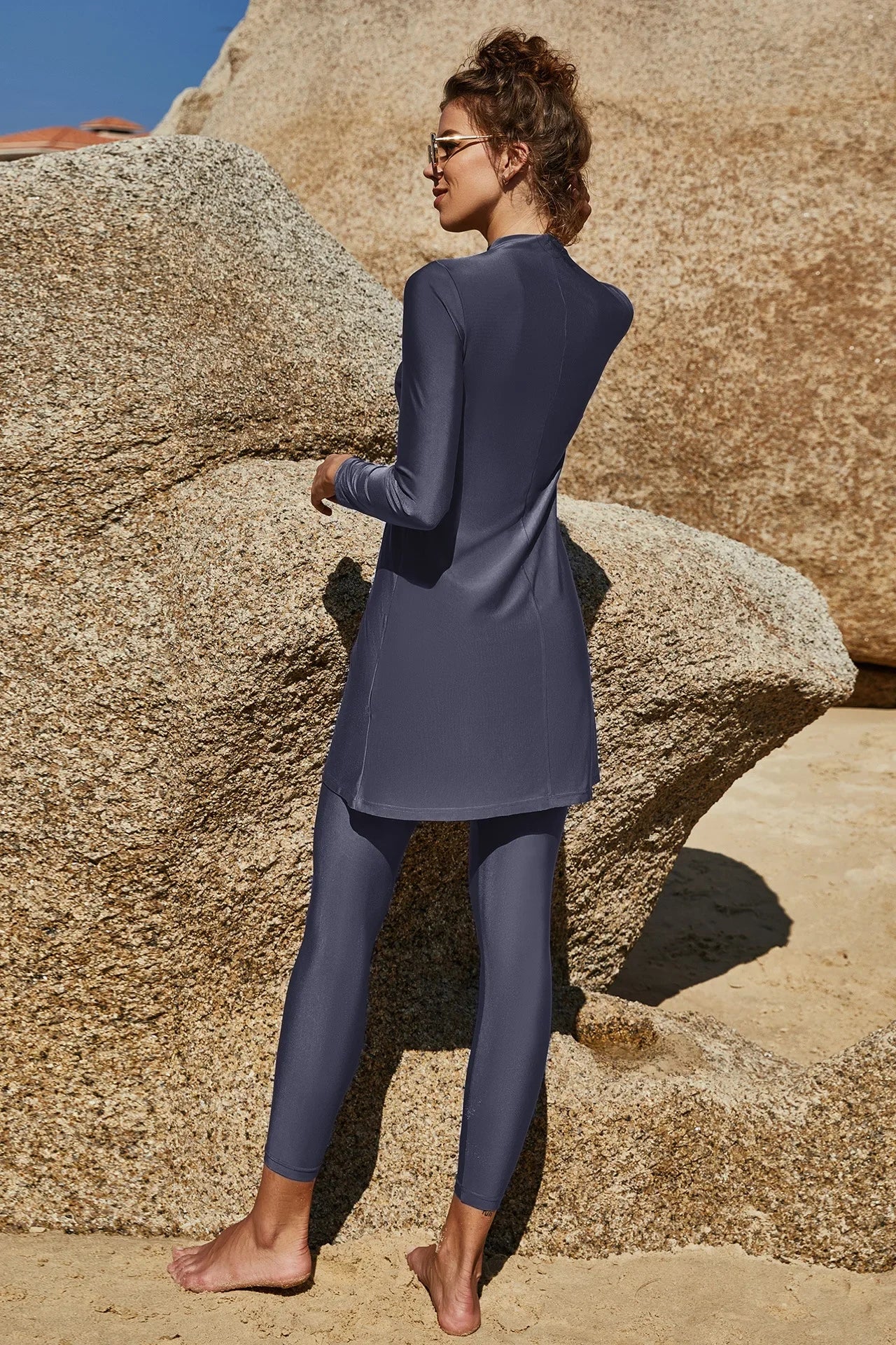 Dubai muslimische Bade bekleidung islamische volle Abdeckung bescheidene Sommer Strand Bade bekleidung arabische Frauen Beach wear Badeanzug Sport Badeanzug