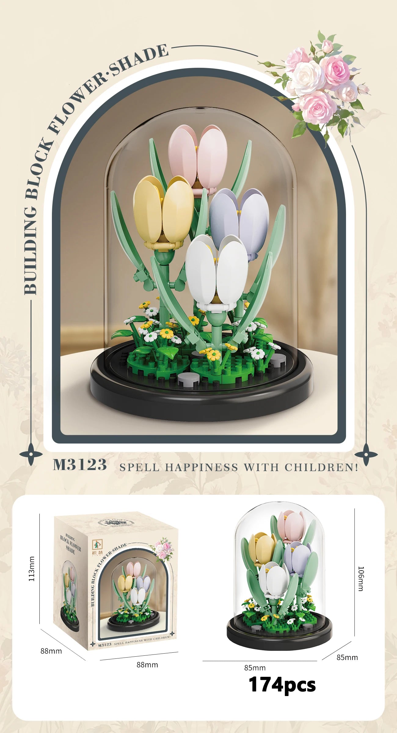 Ewige Blumenstrauß Bonsai Topfpflanze Micro Bausteine Modell Dekoration Puzzle Spielzeug Kinder Geburtstag Weihnachtsgeschenke