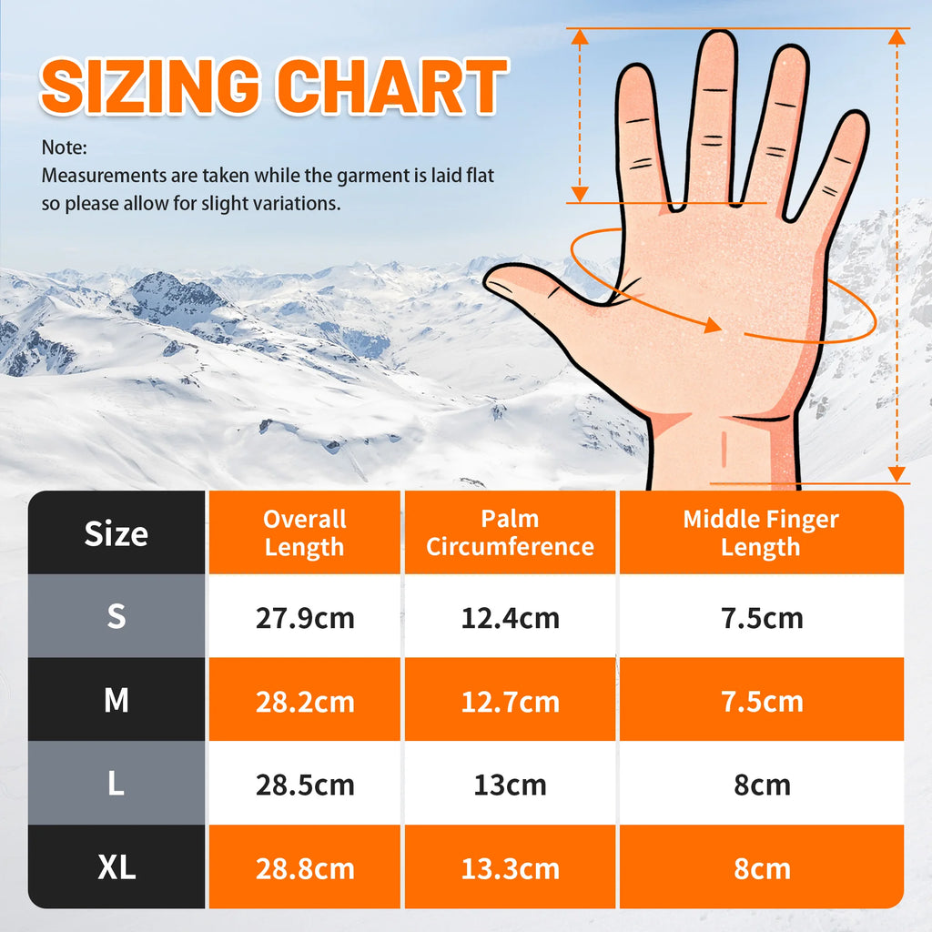 MAPLEAF Skihandschuhe Winter Wasserdicht Winddicht 3M Outdoor Snowboard Handschuhe Schneemobil Handschuhe Thermo Motorrad Radfahren Handschuhe