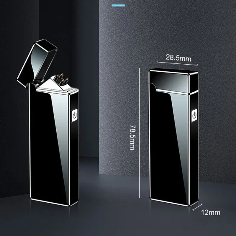 Mini-Elektrofeuerzeug, USB wiederaufladbar, Dual Arc, winddicht, Küchenfeuerzeug, Plasma-Rauch-Zubehör, Weihnachten, Halloween-Geschenk, Neu