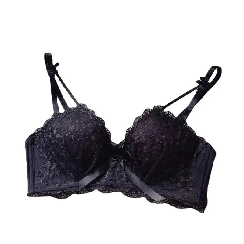 Anti Durchhängen Bralette Mujer Nahtlose Bhs für Frauen Sexy Dessous Koreanische Push-Up Bh Büstenhalter Schwarz Unterwäsche Nette Koreanische Stil