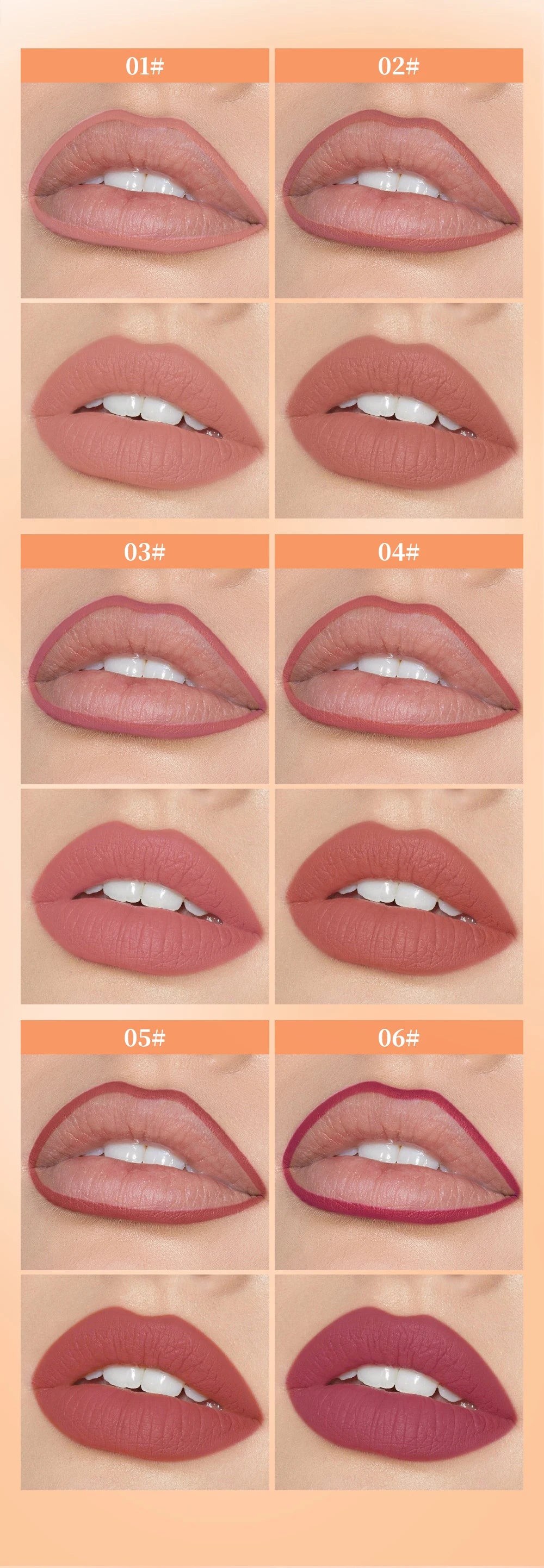 QIBEST 12 Teile/satz Matte Lip Liner Bleistift Lip Umriss Konturierung Dauerhafte Lippenstift Hohe Pigment Nicht Einfach Verblassen Samt Feine Lipliner