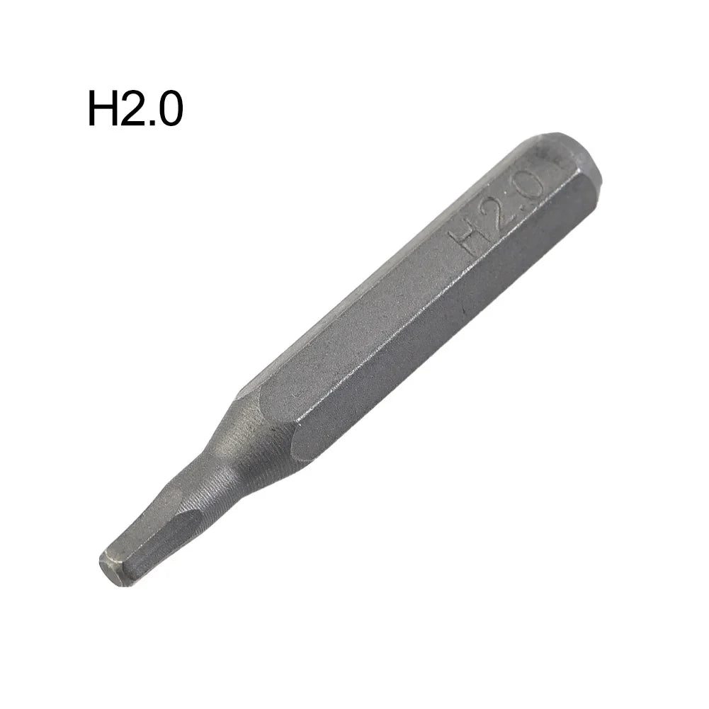 Haushaltsgeräte, Schraubendreher-Bit, Elektrowerkzeuge, kleiner Sechskant, 28 mm Länge, H0,7, H0,9, H1,5, H428 mm, hochfester Stahl