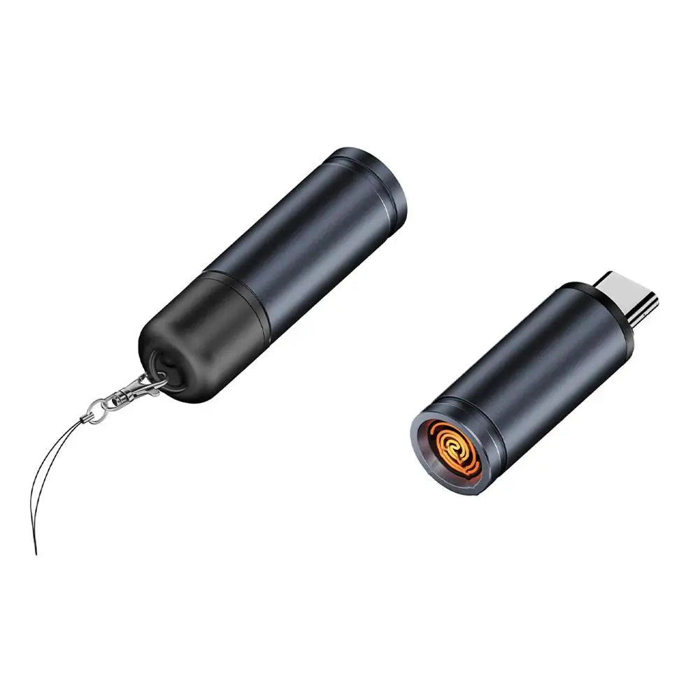 Elektrisches Feuerzeug, Typ-C-Kabelfeuerzeug für iPhones, 15/16 Tablets, sicher, winddicht, mit wiederaufladbarem flammenlosem Zünder