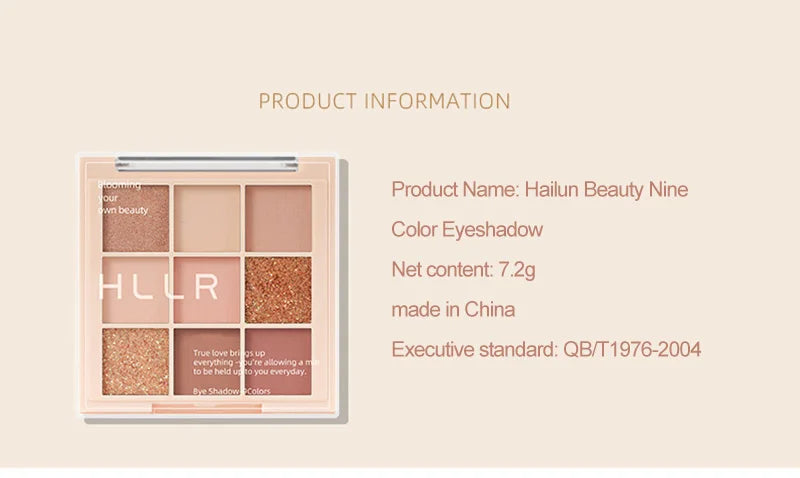 1/2pcs neue neun farbige Lidschatten-Palette Netz rot Live Earth Farbe perlmutt matt Make-up-Sets Maquill age Beauty & Health