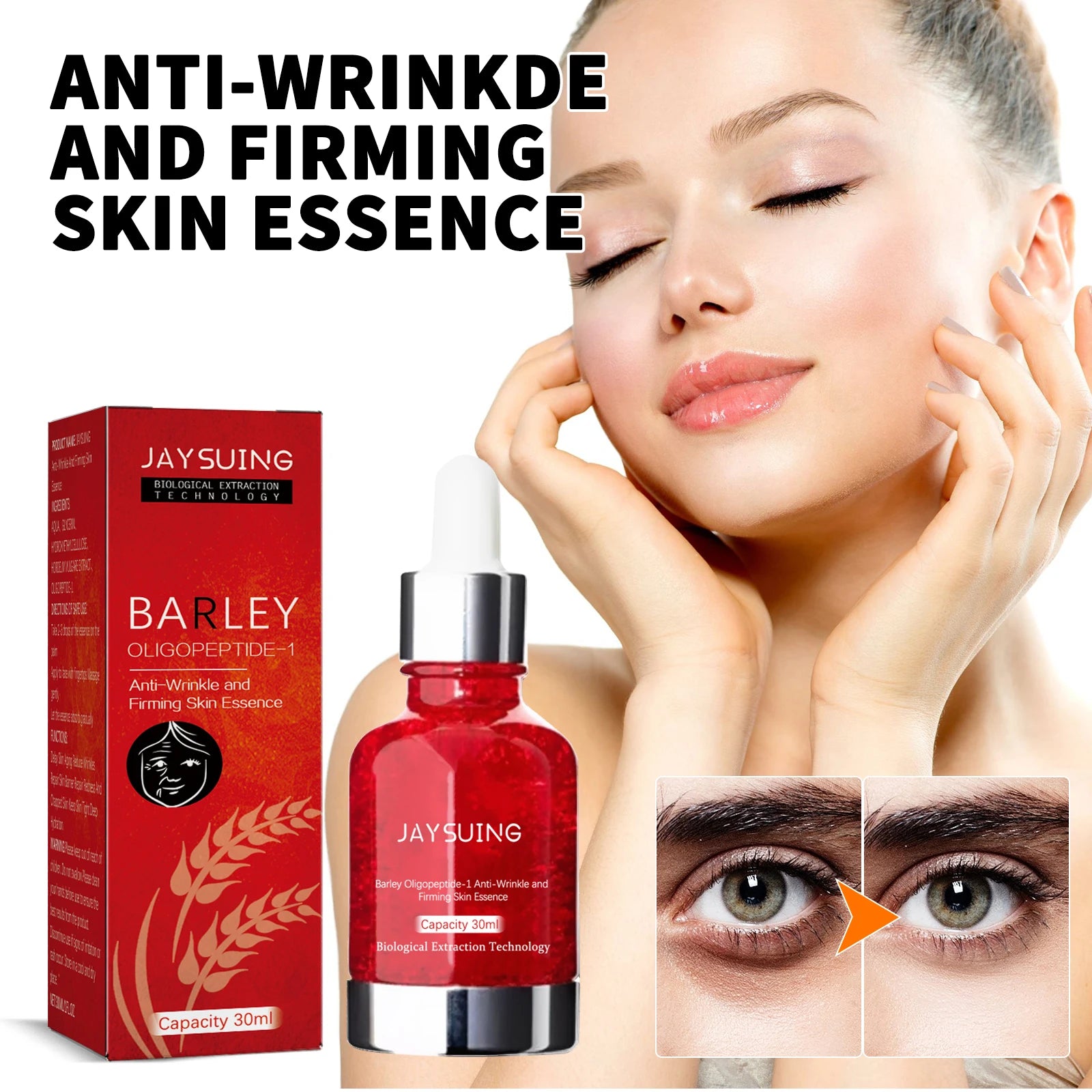 Gesichtspflegeserum, hilft bei der feuchtigkeitsspendenden und feuchtigkeitsspendenden Gesichts- und Augenhaut, auftragen und massieren, nähren und verbessern die Hautpflege