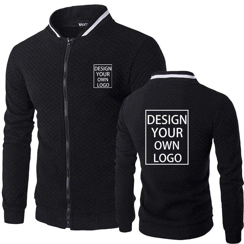 Maßge schneiderte Männer Herbst neue einfarbige Jacke Mantel lässige Outdoor-Kleidung neue Mode Slim Fit Sport Reiß verschluss Jacke