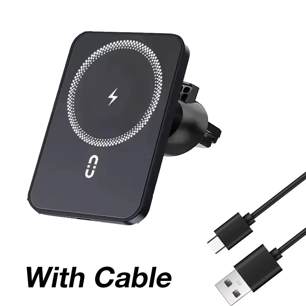 100 W Auto Magnetische Drahtlose Ladegerät Air Vent Telefon Halter Stehen Für Magsafe iPhone 16 15 14 13 12 Pro max XS 11 Schnelle Lade Pad