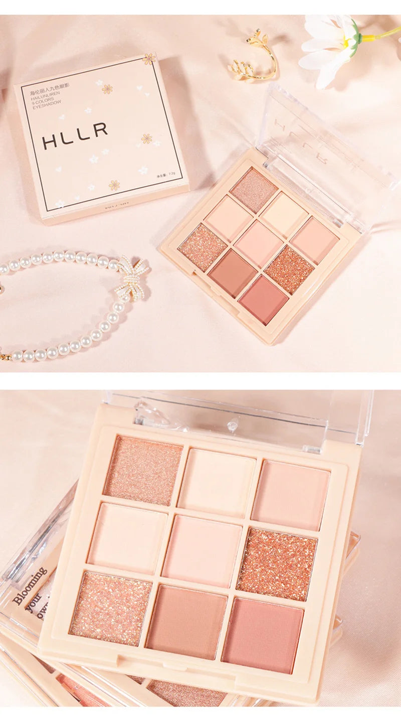 1/2pcs neue neun farbige Lidschatten-Palette Netz rot Live Earth Farbe perlmutt matt Make-up-Sets Maquill age Beauty & Health