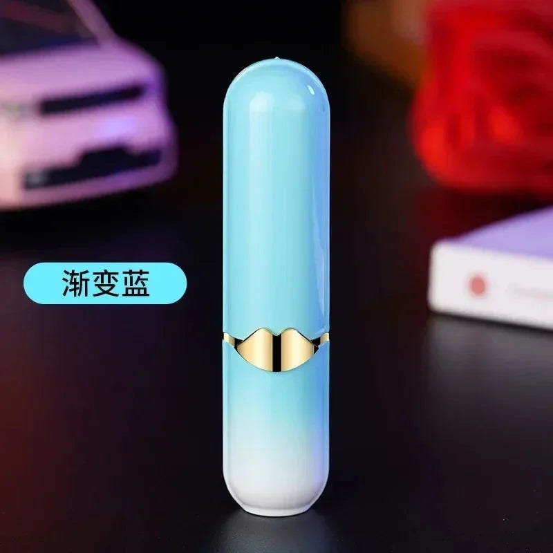 Personal isiertes Lippenstift feuerzeug mit Farbverlauf und kreativer Persönlichkeit, wind dichte offene Flamme, Gas feuerzeug mit hohem ästhetischem Wert