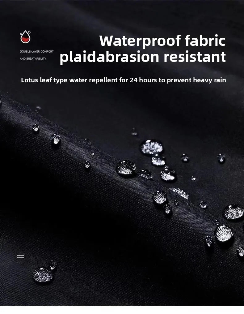 Langer, einteiliger Regenmantel für Erwachsene aus Segeltuch, wasserdicht, Wander-Regenanzug, Herren-All-Body-Regenschutzkleidung, langlebiges Oxford-Tuch