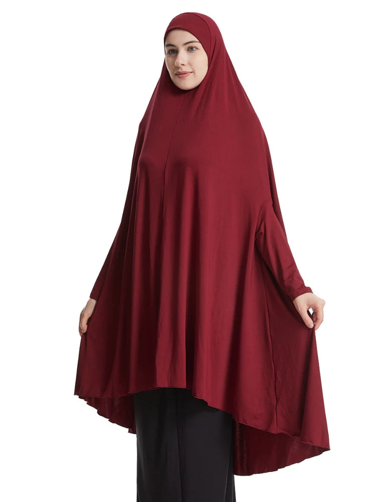 Formale muslimische Gebets kleidung ein Stück lange Khimar Frauen islamische Dubai Truthahn Namaz Burka Jurken Ramadan Eid lange Hijab Jilbab