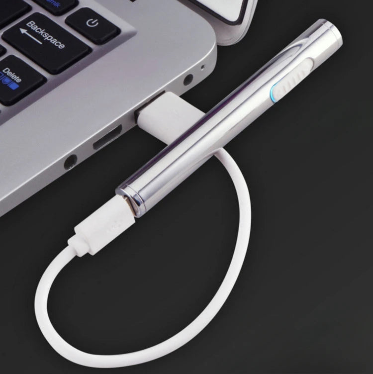 Mini-Zylinderstreifen, elektronisches Wolframdraht-Feuerzeug, USB wiederaufladbar, flammenlose Feuerzeuge, intelligente Fingerabdruck-Zündung als Geschenk